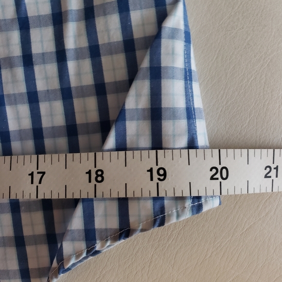 Banana Republic Blue and White Checkered Dress Shirt - L - Picture 5 of 5
